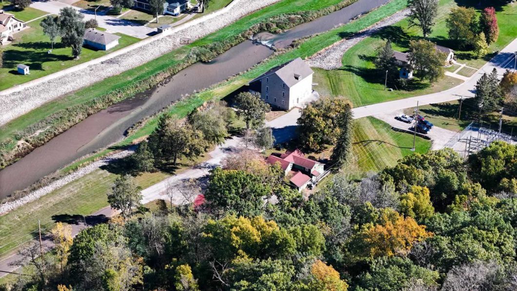 Historic Tews Mill with 4.21 acres & 1/4 mile of Rush Creek in Rushford