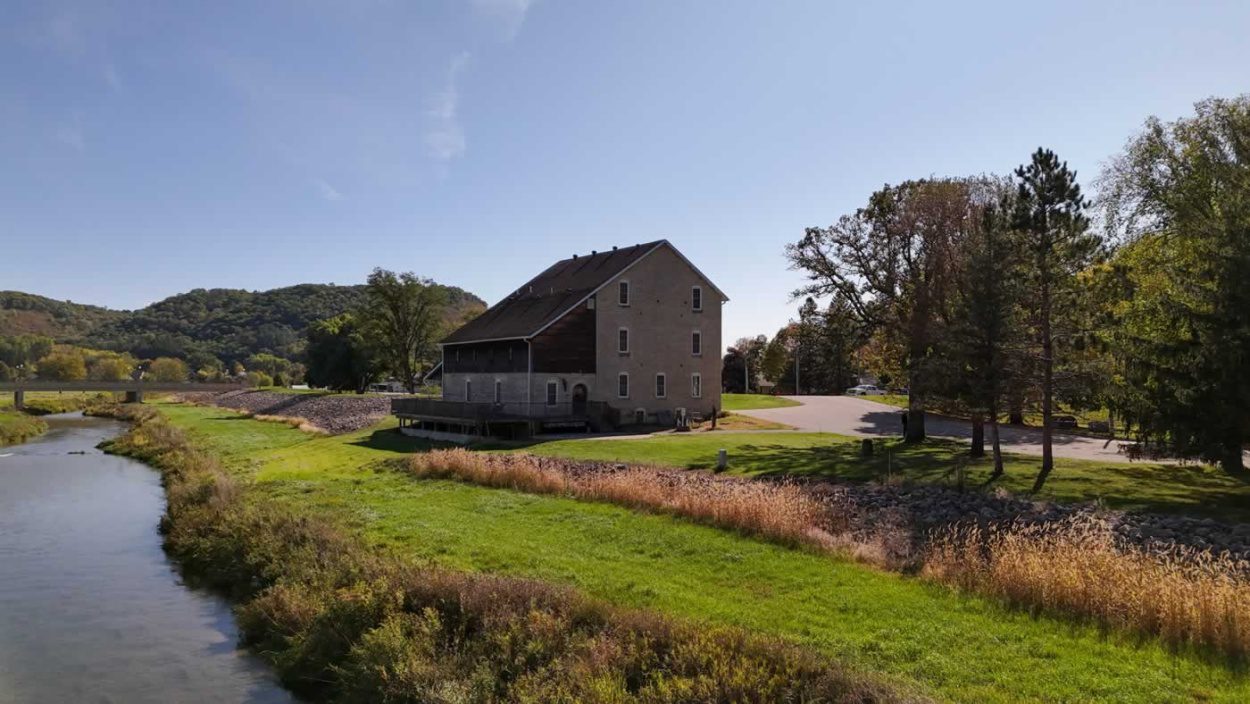 Historic Tews Mill with 4.21 acres & 1/4 mile of Rush Creek in Rushford